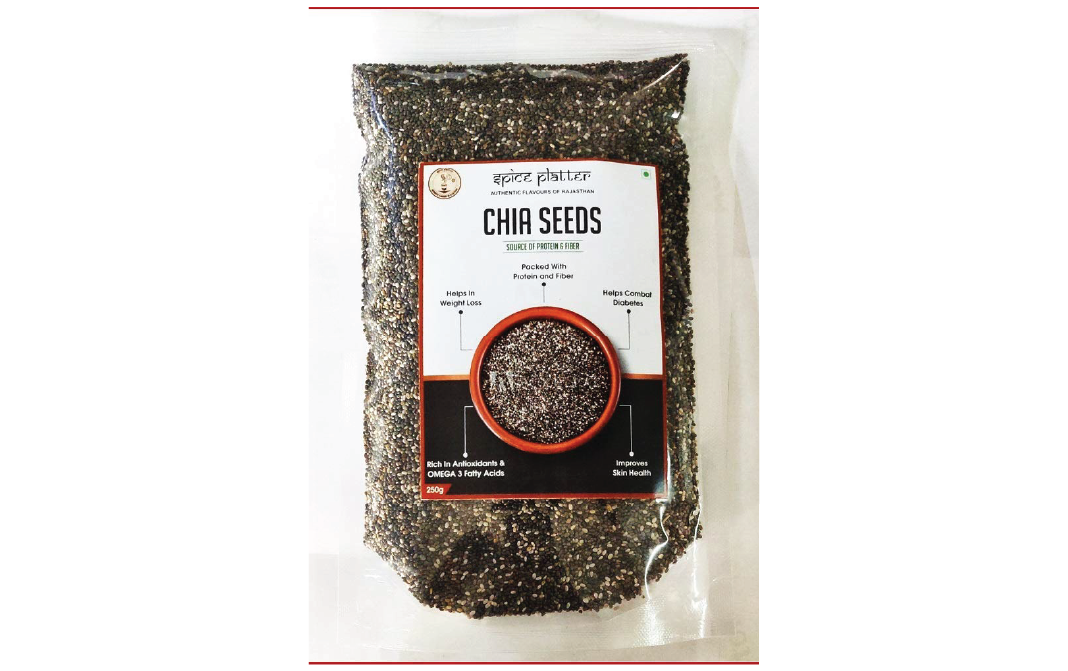 Spice Platter Chia Seeds    Shrink Pack  250 grams